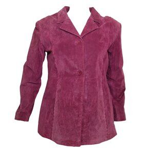 Vintage Dusty Rose Suede Jacket, size XL